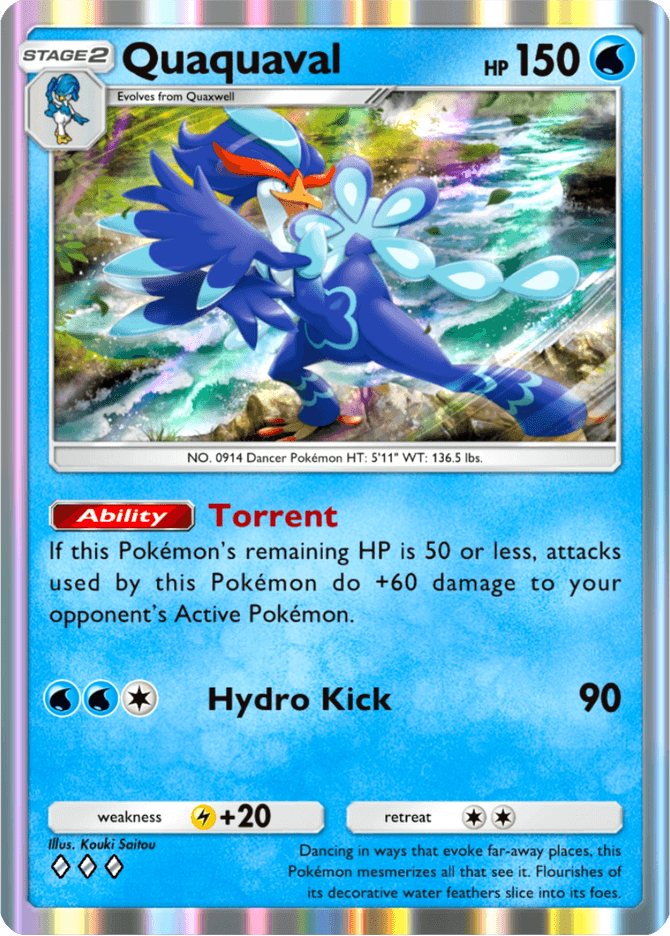 Quaquaval - card B2a-024 in Pokémon TCG Pocket