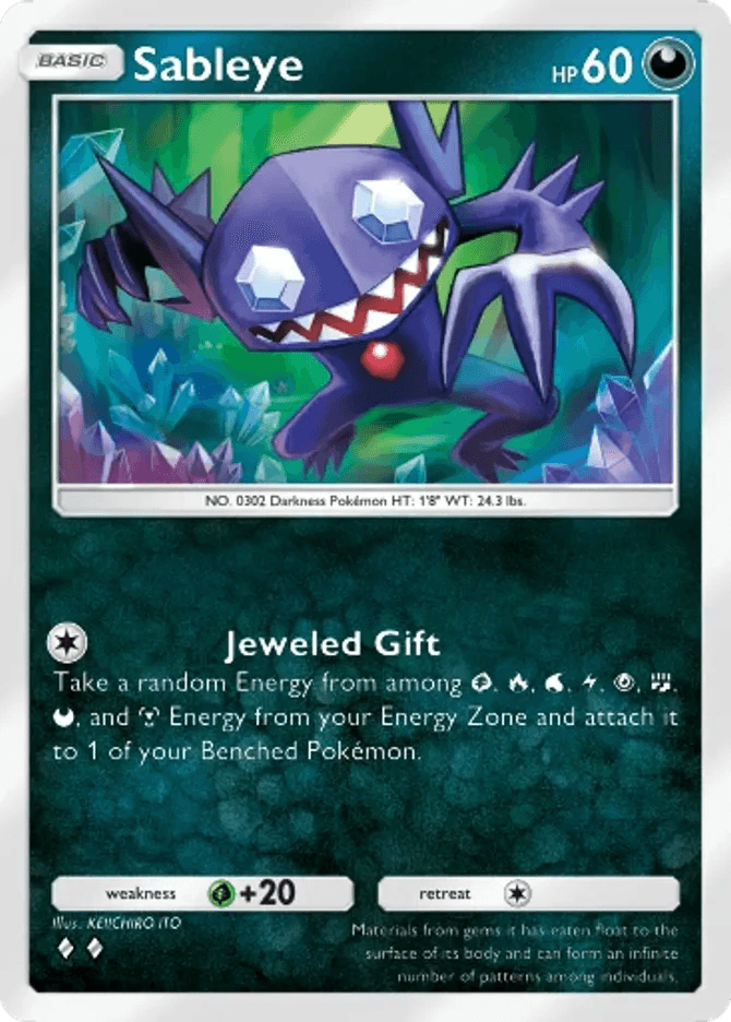 Sableye - card B3a-040 in Pokémon TCG Pocket