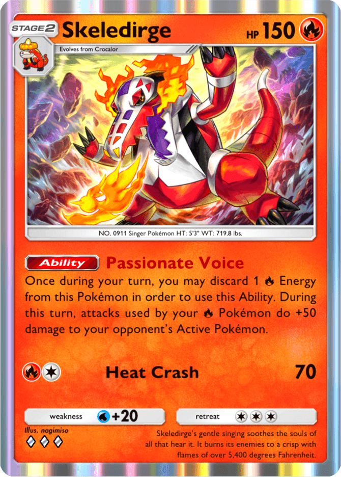 Skeledirge - card B2a-018 in Pokémon TCG Pocket