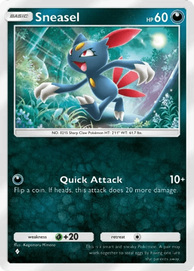 Sneasel - card B3a-038 in Pokémon TCG Pocket