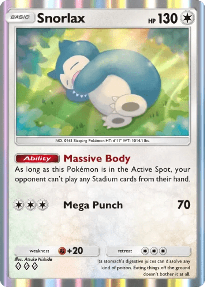 Snorlax - card B3b-055 in Pokémon TCG Pocket