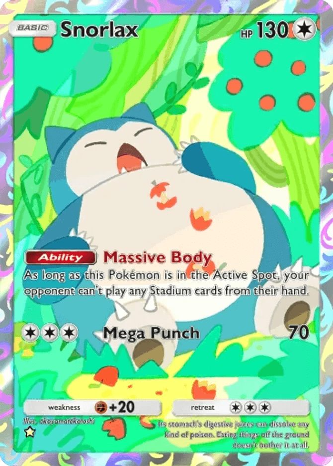 Snorlax - card B3b-076 in Pokémon TCG Pocket