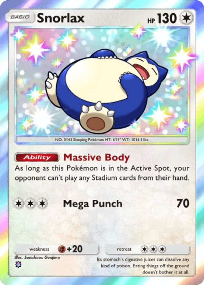 Snorlax - card B3b-100 in Pokémon TCG Pocket