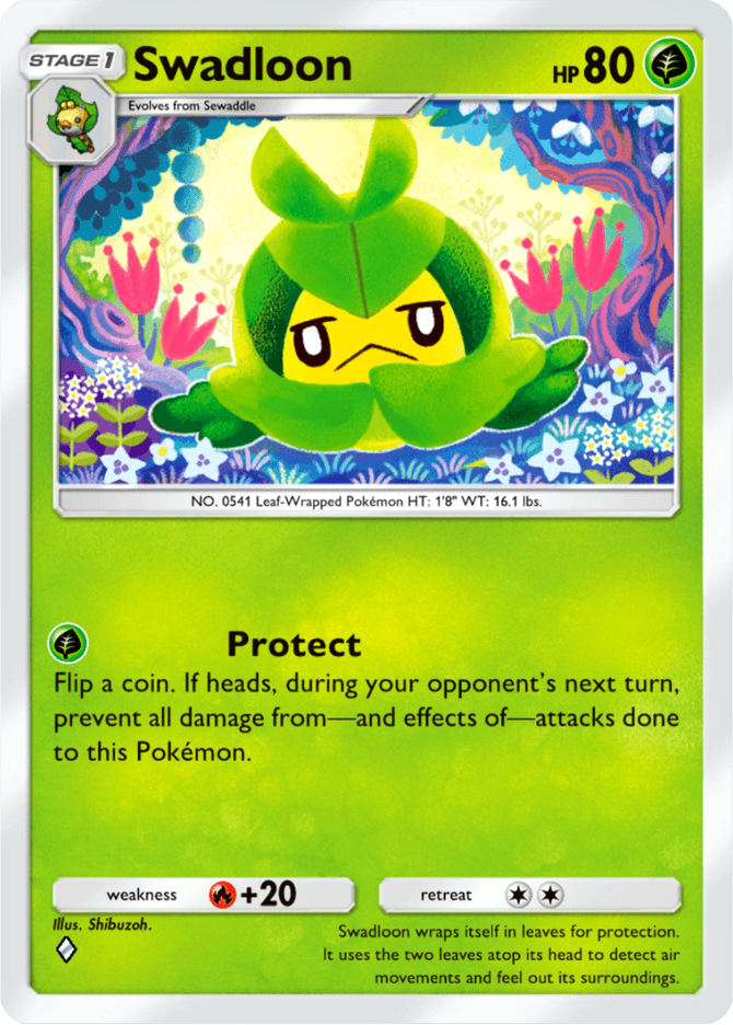 Swadloon - card B3-016 in Pokémon TCG Pocket