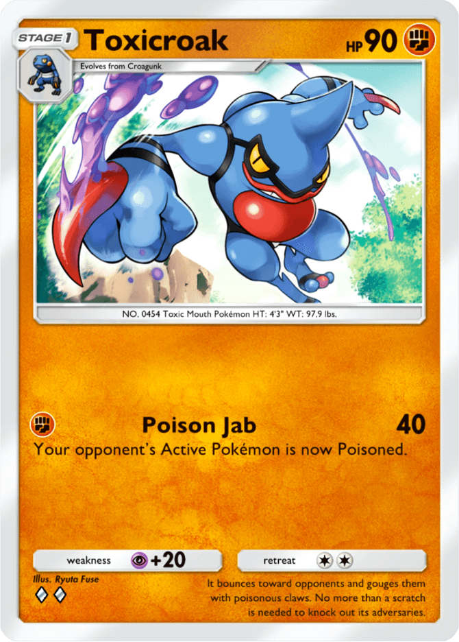 Toxicroak - card B3-083 in Pokémon TCG Pocket
