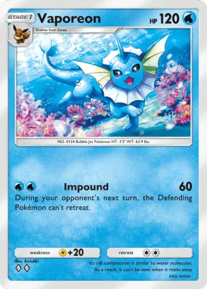 Vaporeon - card B3a-008 in Pokémon TCG Pocket
