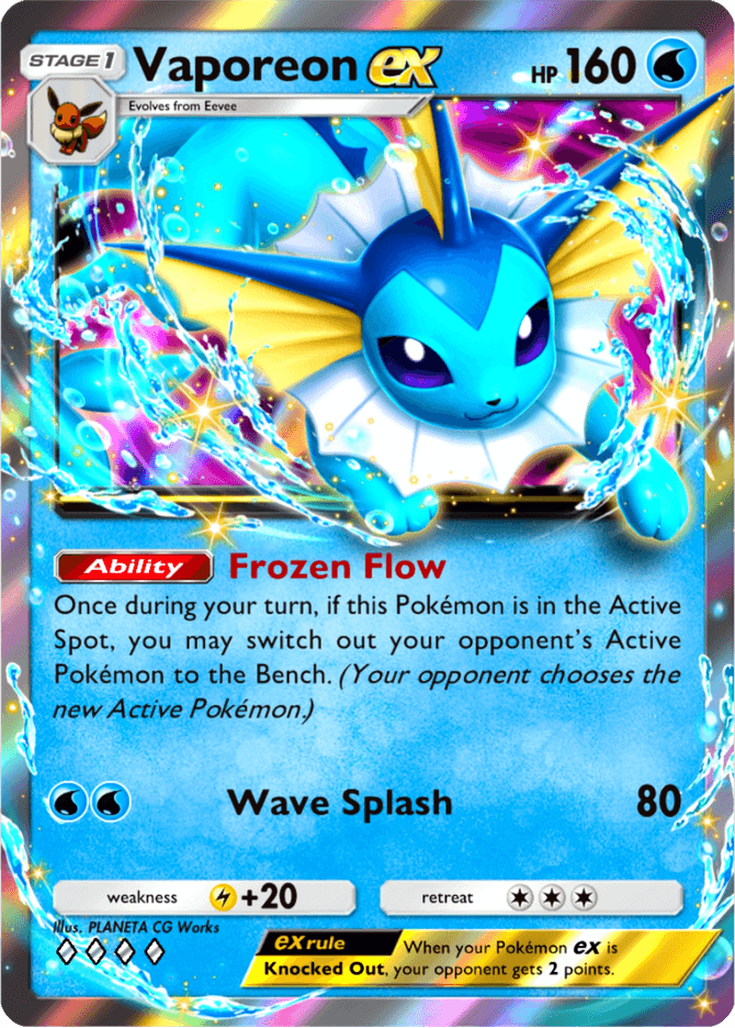 Vaporeon ex - card B3-037 in Pokémon TCG Pocket