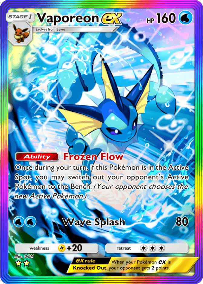 Vaporeon ex - card B3-196 in Pokémon TCG Pocket