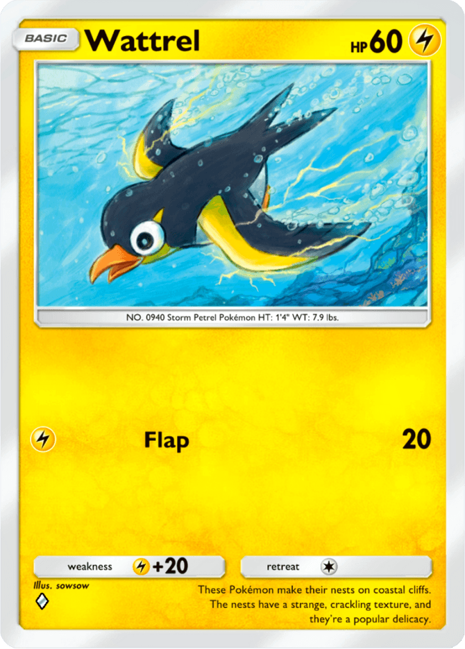 Wattrel - card B2a-043 in Pokémon TCG Pocket
