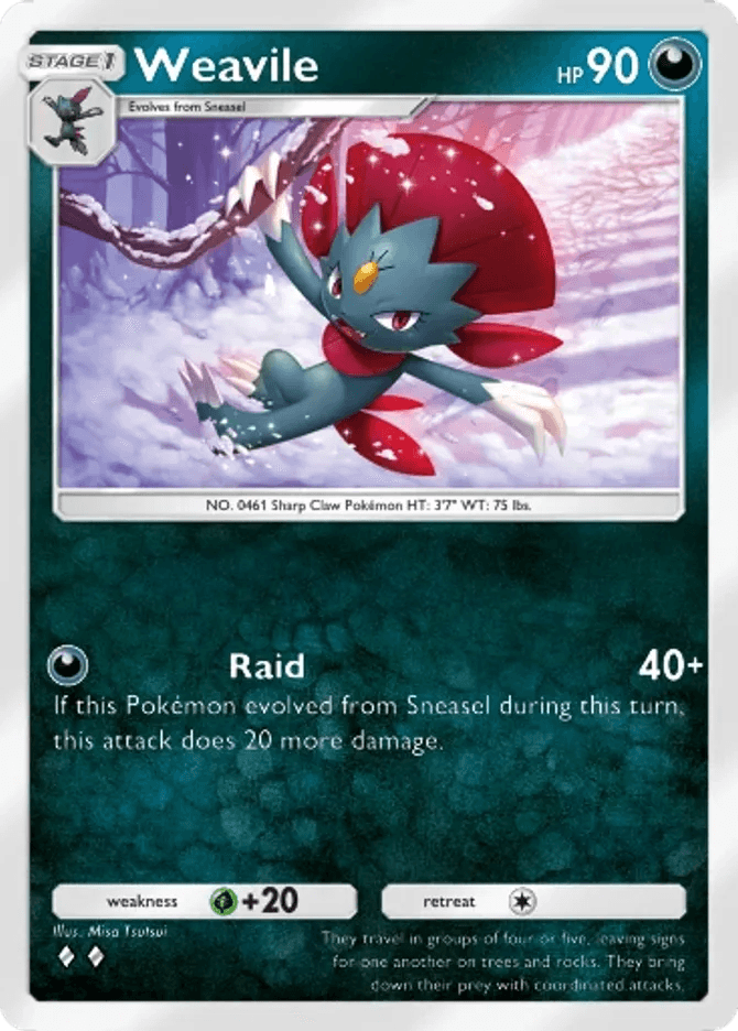 Weavile - card B3a-039 in Pokémon TCG Pocket